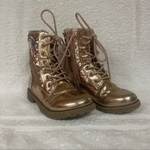 Rose Gold Sequin Boots